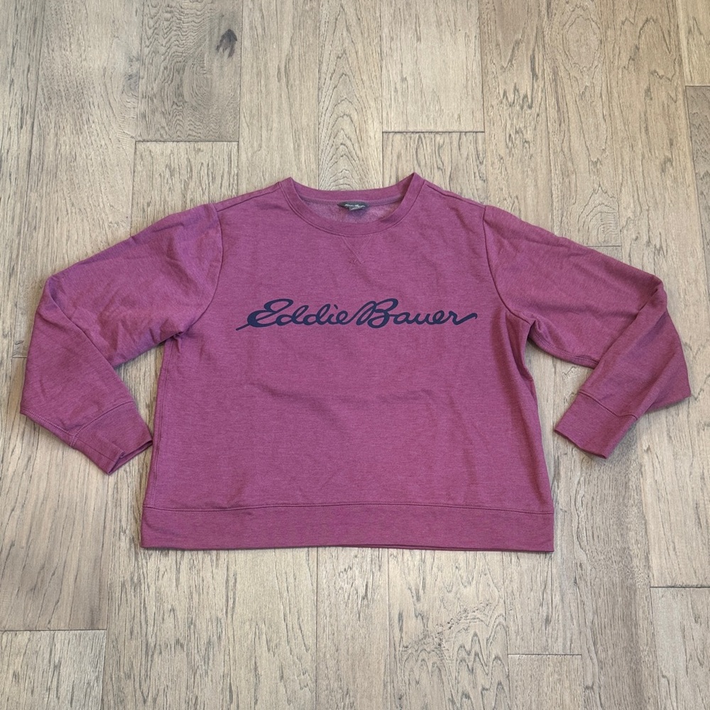 Eddie Bauer Plum Crewneck Sweatshirt Size Large
